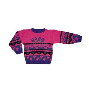 Vintage Girls 1980s Knit Sweater
